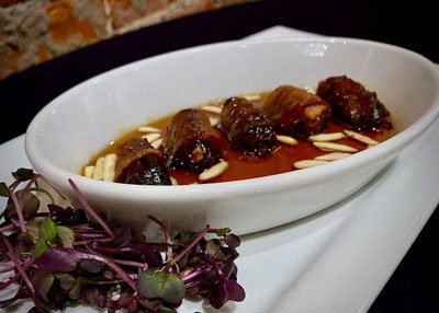 Devils on Horseback with maple bourbon glaze
