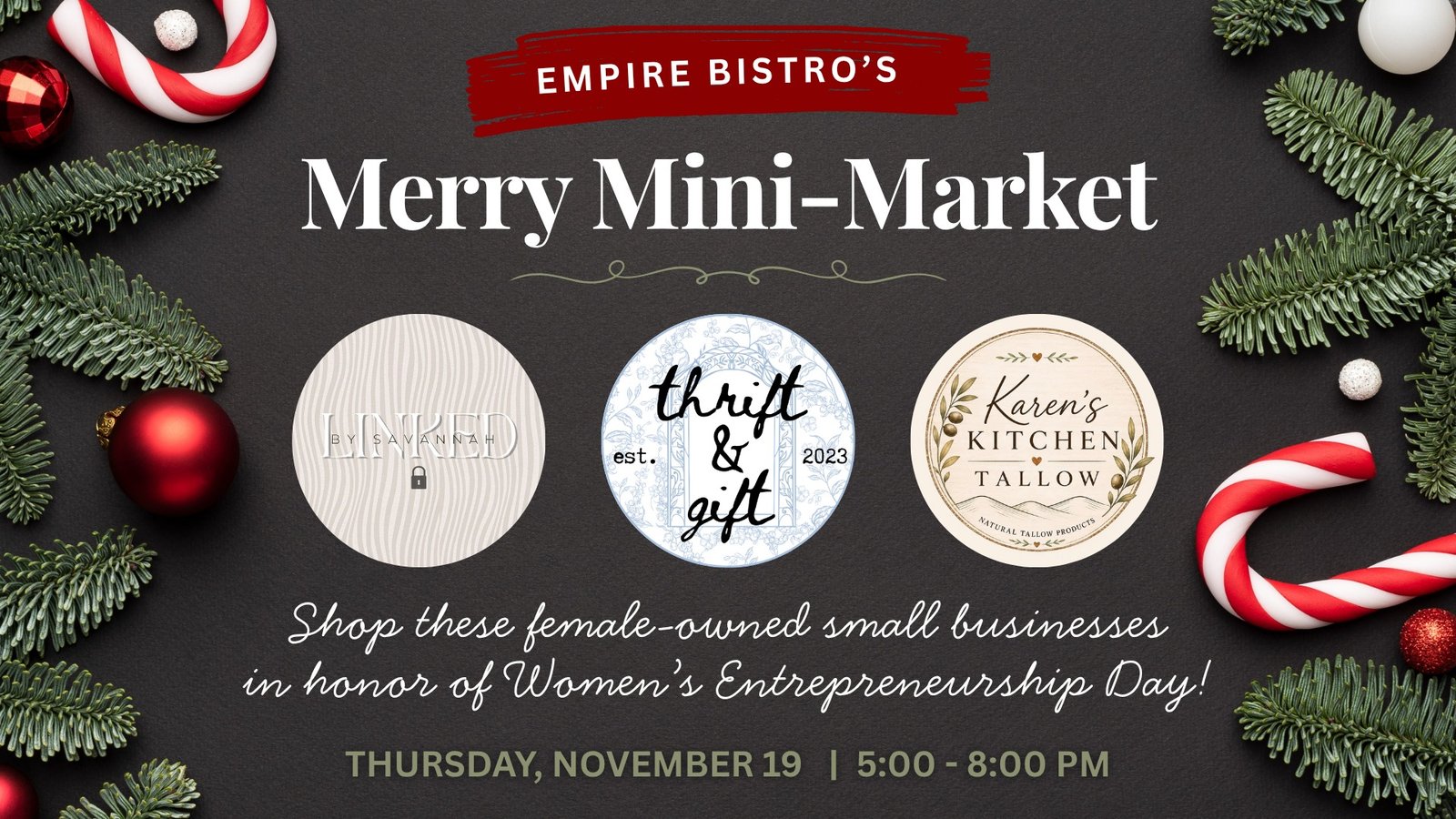 Empire Bistro’s Merry Mini-Market 🎄 event artwork