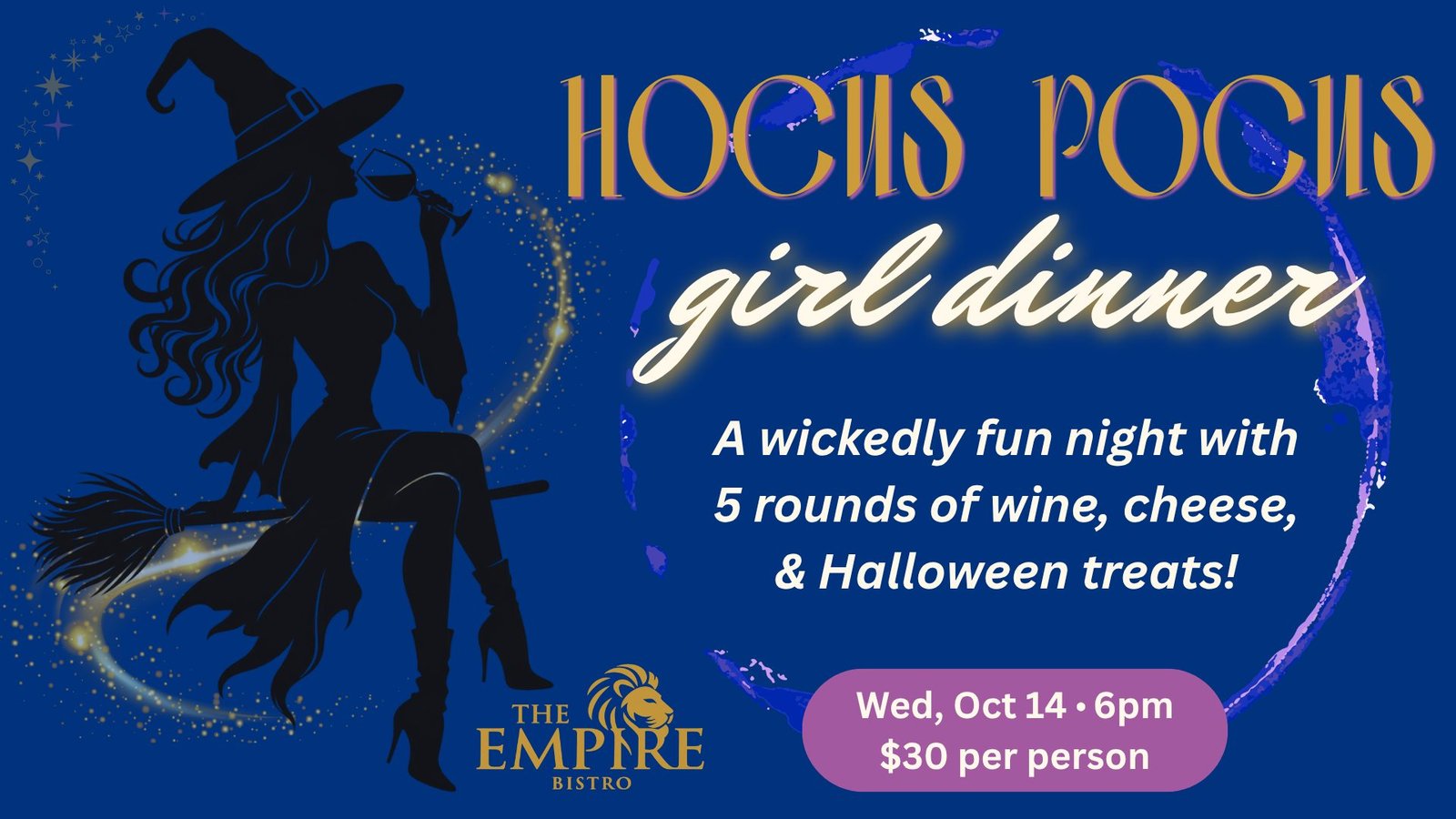 🎃 Hocus Pocus Girl Dinner 🍷 event artwork